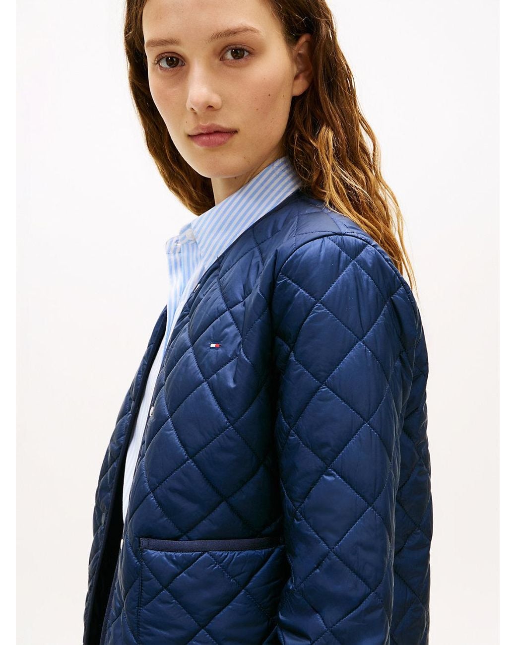 Tommy Hilfiger Blue Lightweight Water Repellent Quilted Padded Jacket