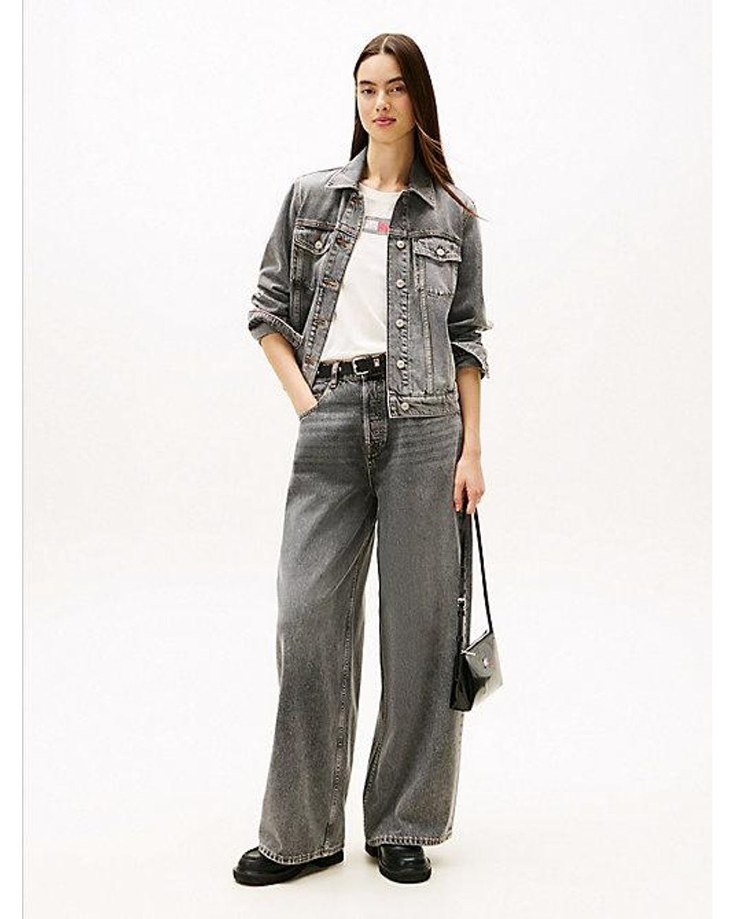 Tommy Hilfiger Multicolor Mid Rise Loose Wide Leg Jeans