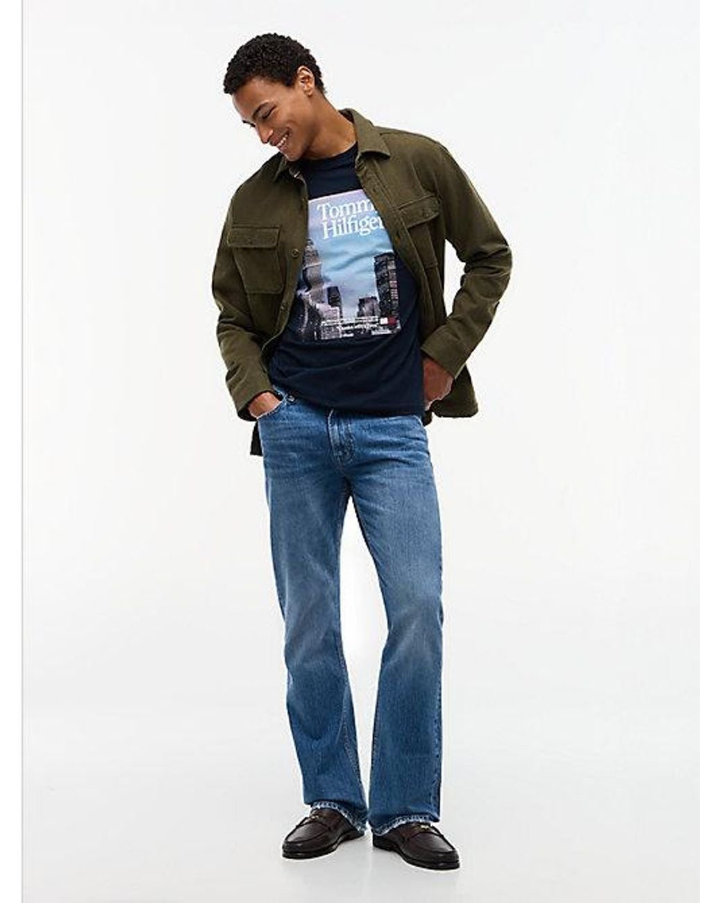 Tommy Hilfiger Blue Photo Print Jersey T-Shirt for men
