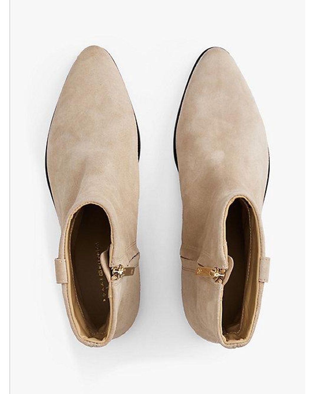 Tommy Hilfiger Natural Suede Pointed Toe Ankle Boots