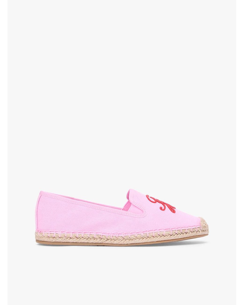 Tommy Hilfiger Pink Logo Embroidery Canvas Espadrilles
