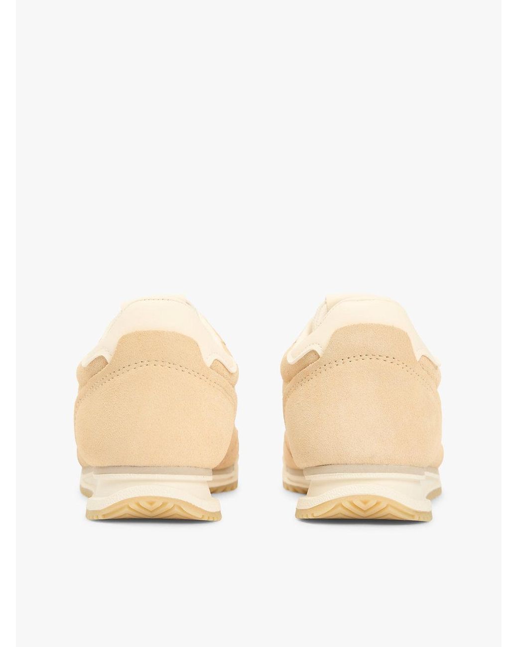 Tommy Hilfiger Natural Low Profile Suede Serrated Trainers