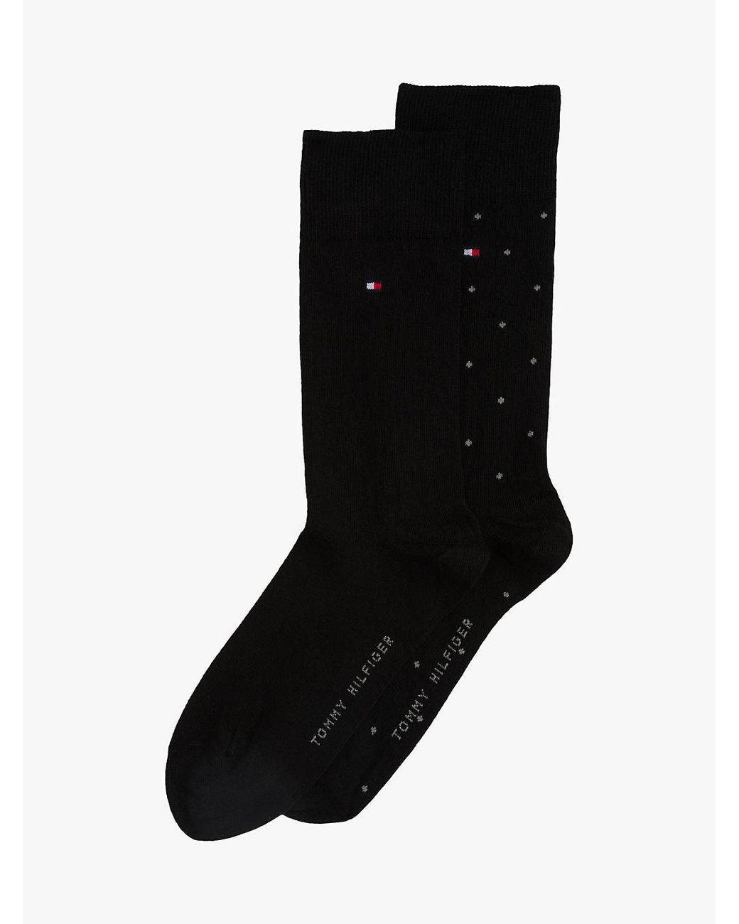 Tommy Hilfiger Black 2-pack Flag Polka Dot Socks for men