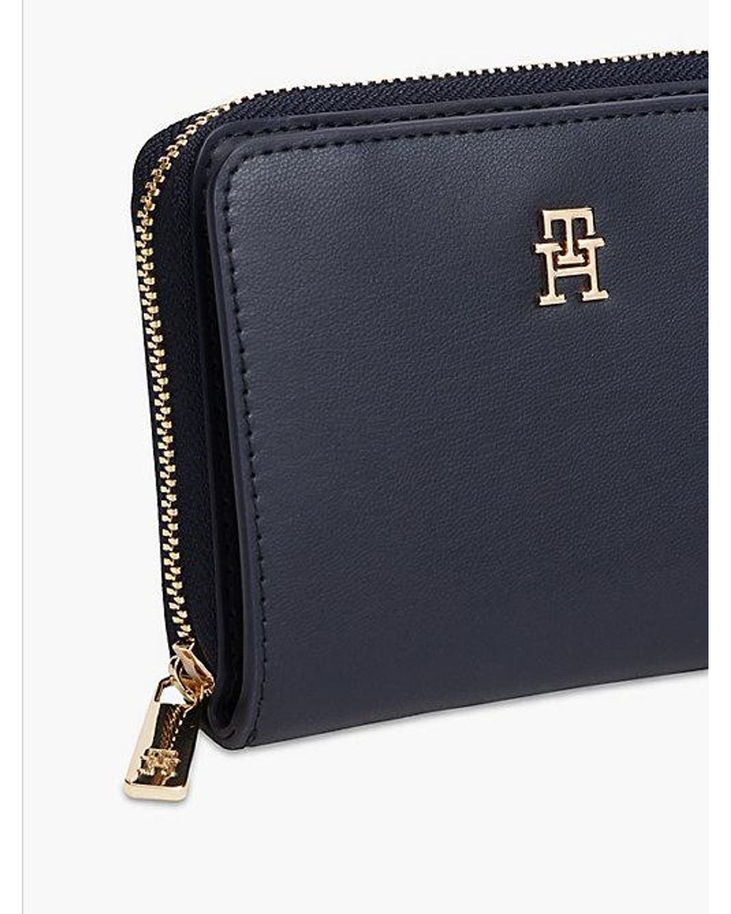 Tommy Hilfiger Blue Hilfiger Icon Zip Around Flap Wallet