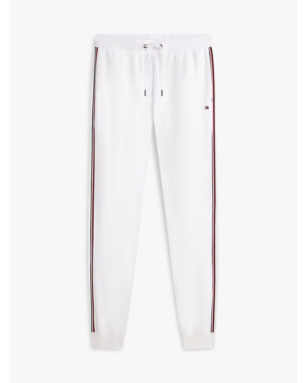 Tommy Hilfiger Red Global Stripe Cuffed Leg Joggers for men