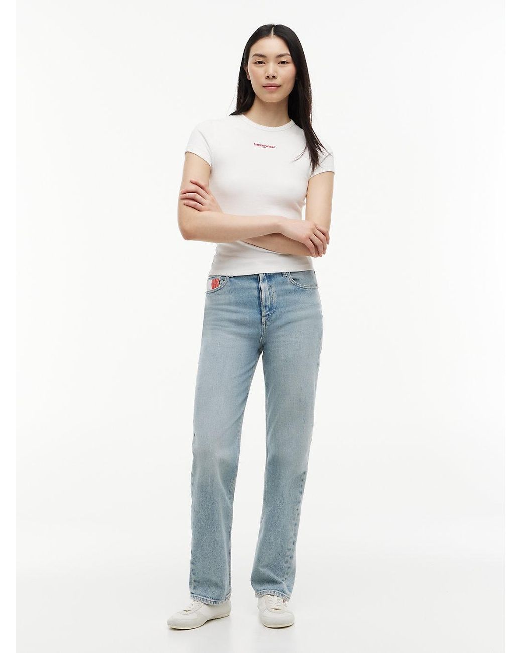 Tommy Hilfiger Blue Vintage High Rise Slim Straight Jeans