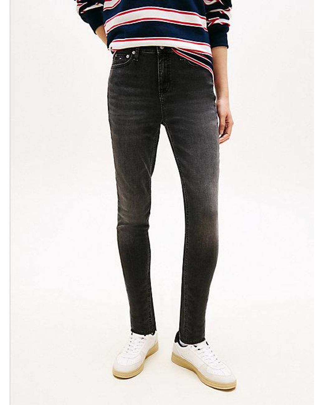 Tommy Hilfiger White Nora Mid Rise Skinny Jeans