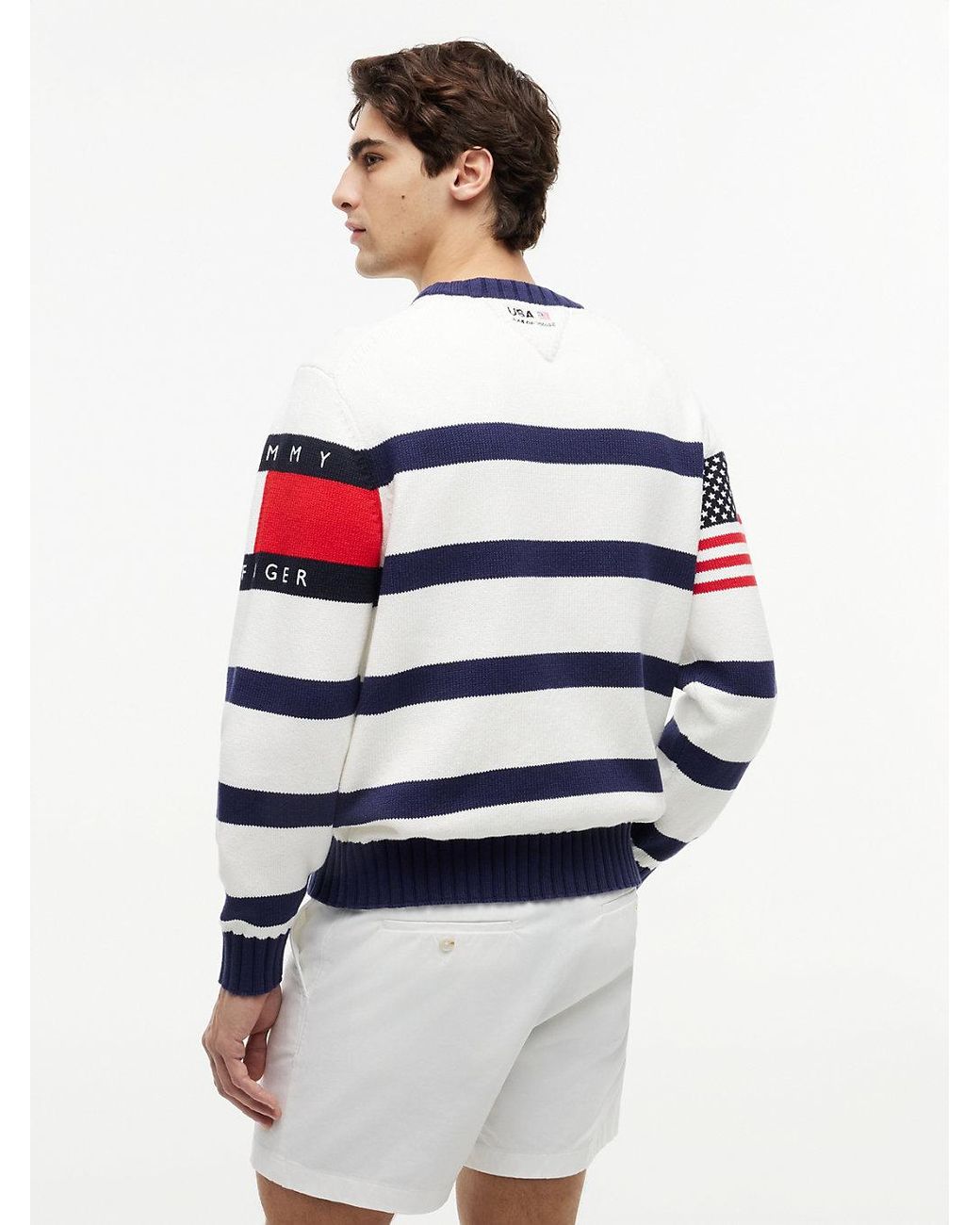 Tommy Hilfiger White Tommy X U.s. Sail Gp Team Stripe Jumper for men