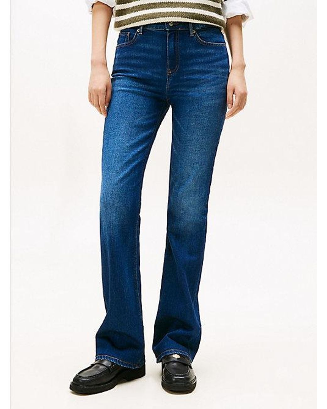 Tommy Hilfiger Blue Faded Mid Rise Bootcut Jeans
