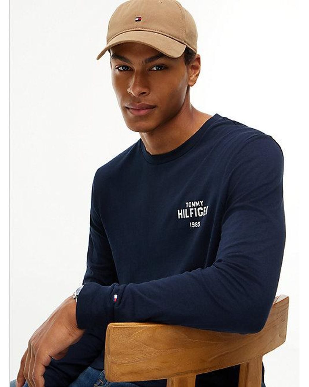 Tommy Hilfiger Blue 1985 Graphic Long Sleeve T-Shirt for men