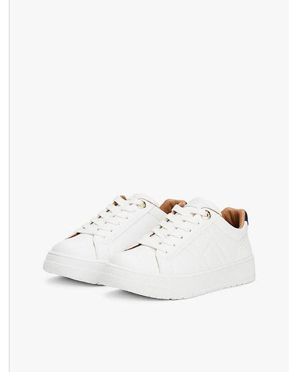 Tommy Hilfiger White Fine Cleat Lace Up Trainers