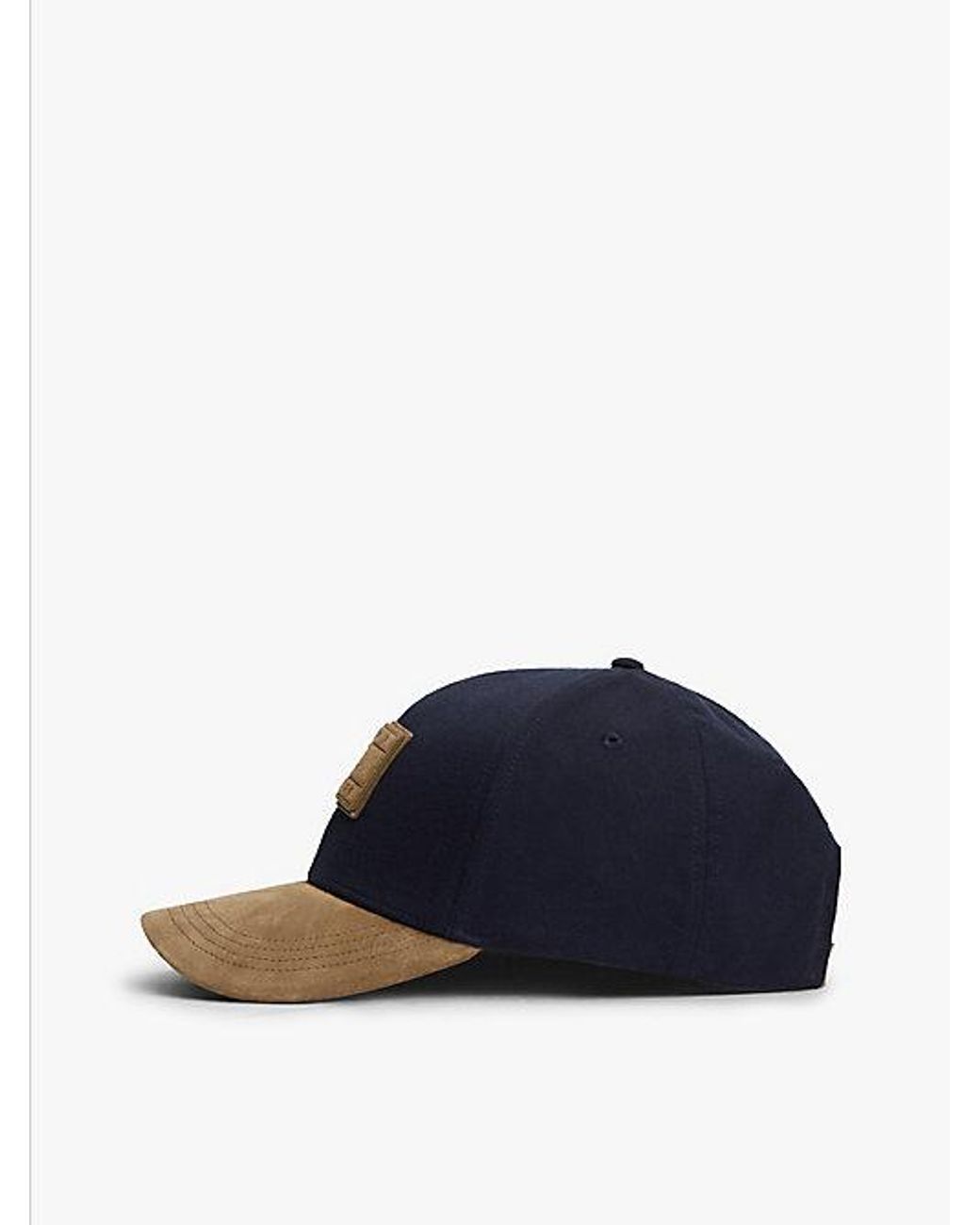 Tommy Hilfiger Blue Hilfiger Flag Suede Brim Baseball Cap for men