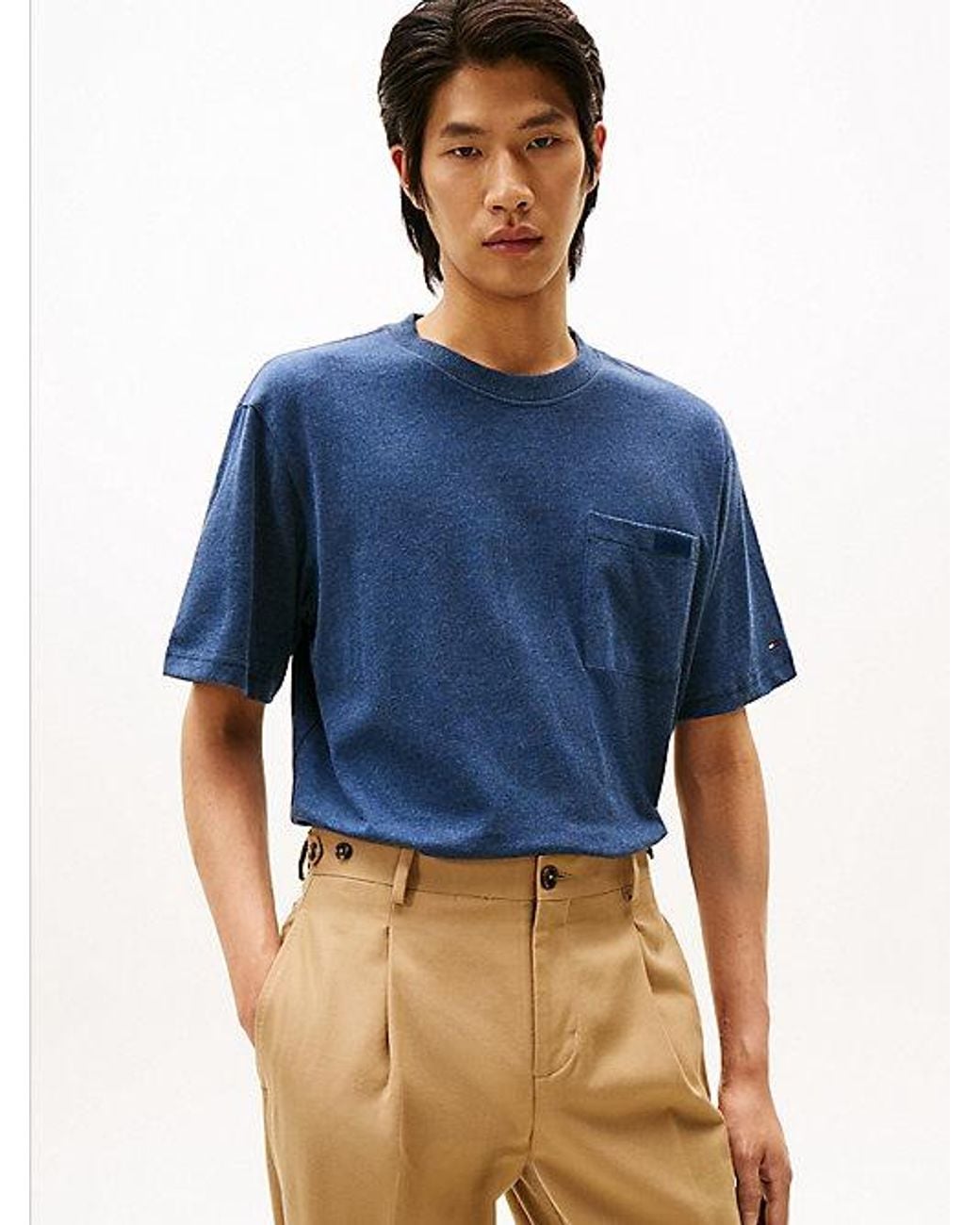 Tommy Hilfiger Blue Relaxed Jersey Crew Neck T-shirt for men