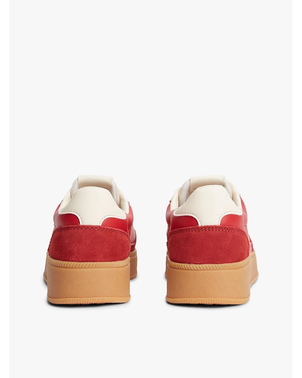 Tommy Hilfiger Red The Greenwich Leather Chunky Cupsole Trainers