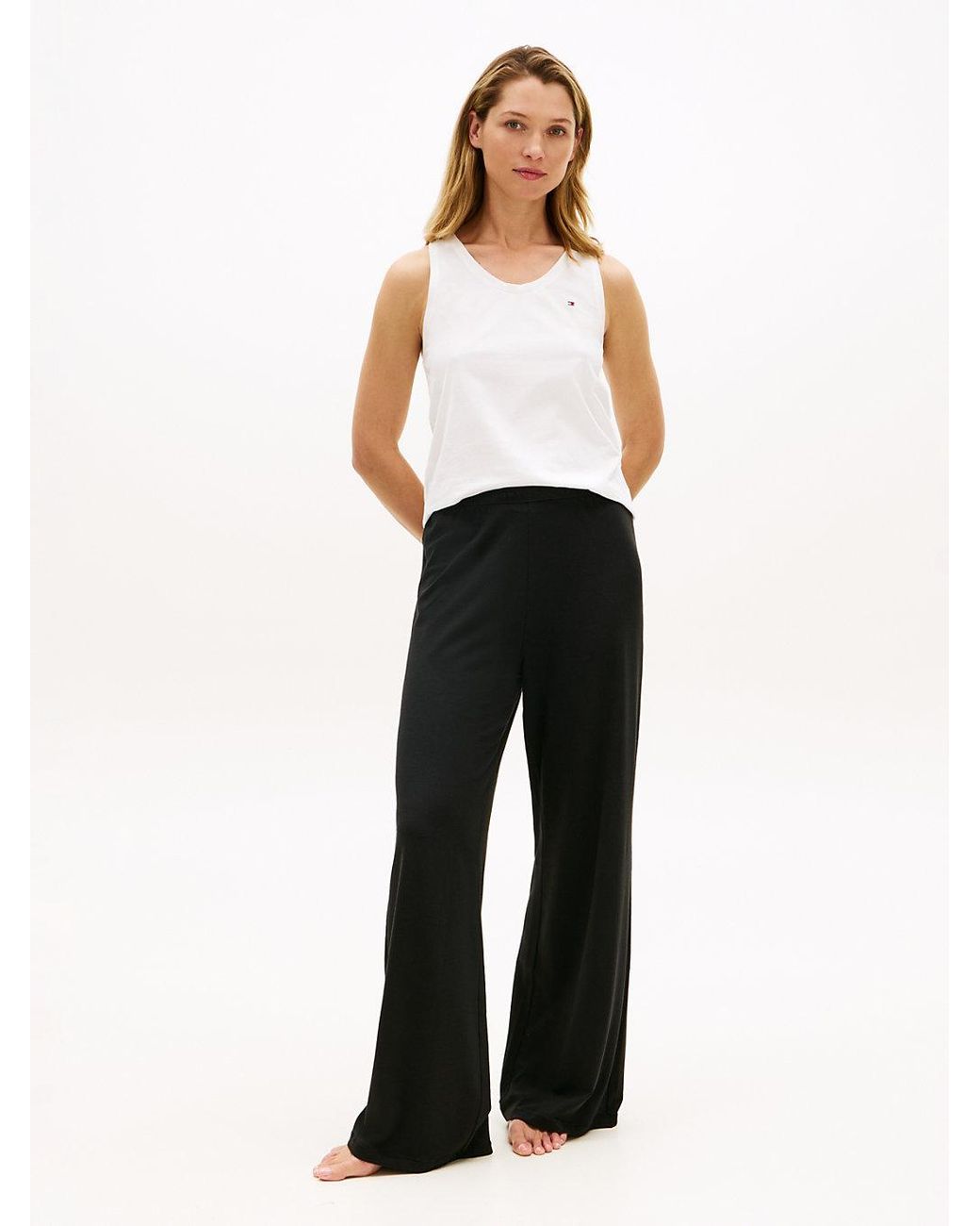 Tommy Hilfiger White Essential Print Pyjama Bottoms