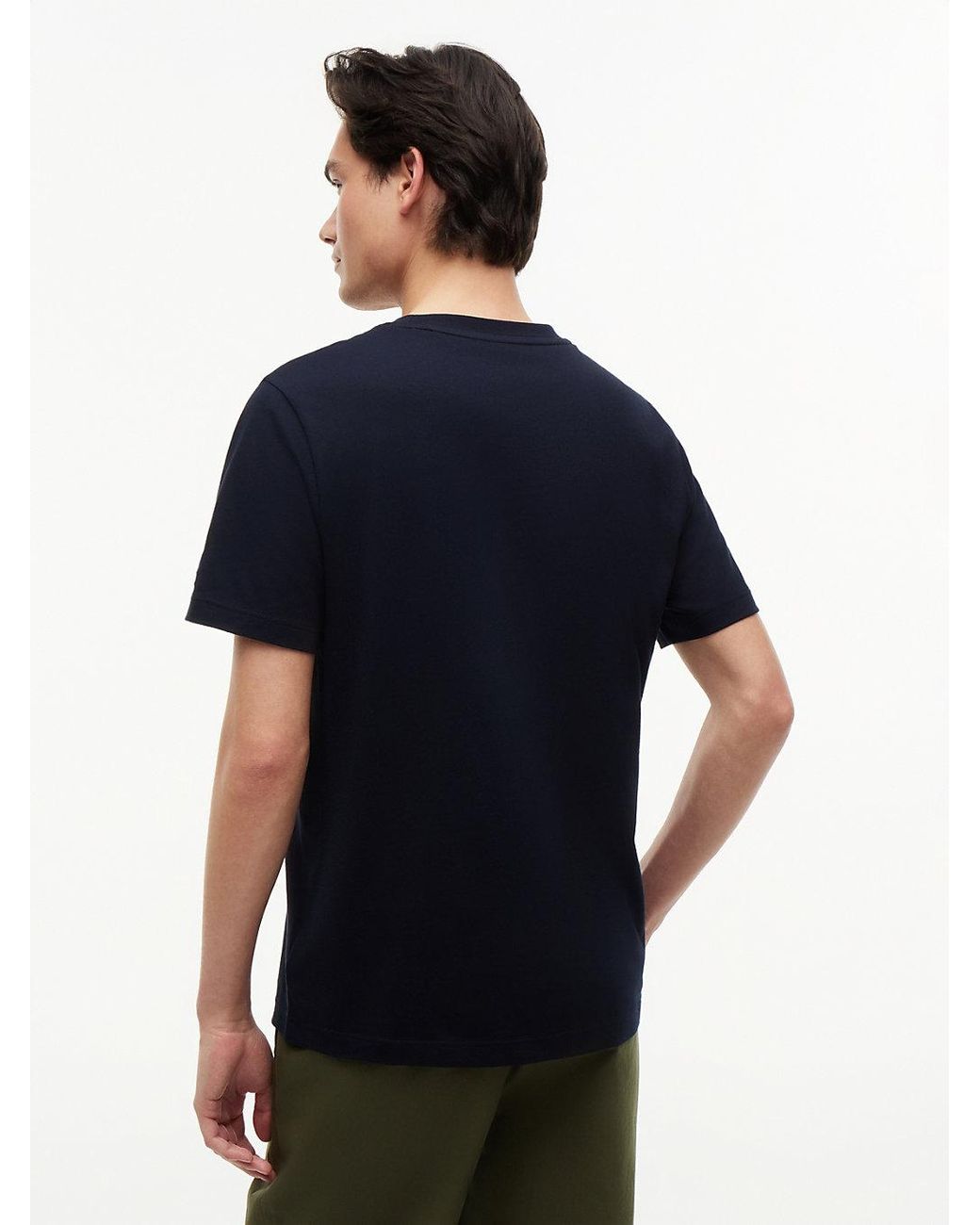 Tommy Hilfiger Blue Logo Graphic Jersey Crew Neck T-Shirt for men
