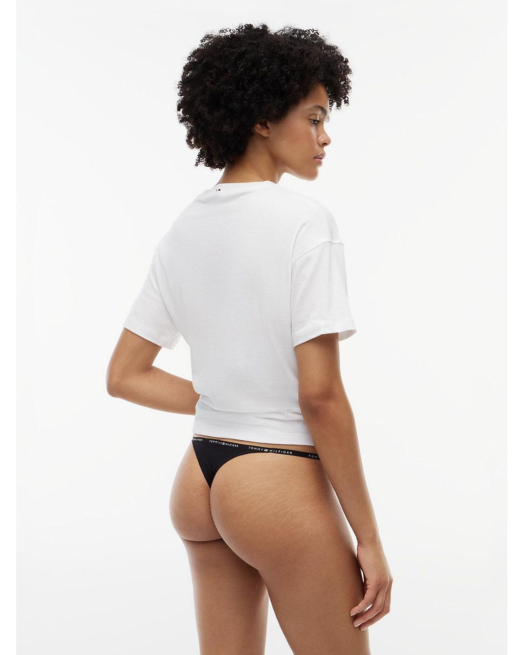 Tommy Hilfiger White 5-Pack Microfibre Thongs And Briefs