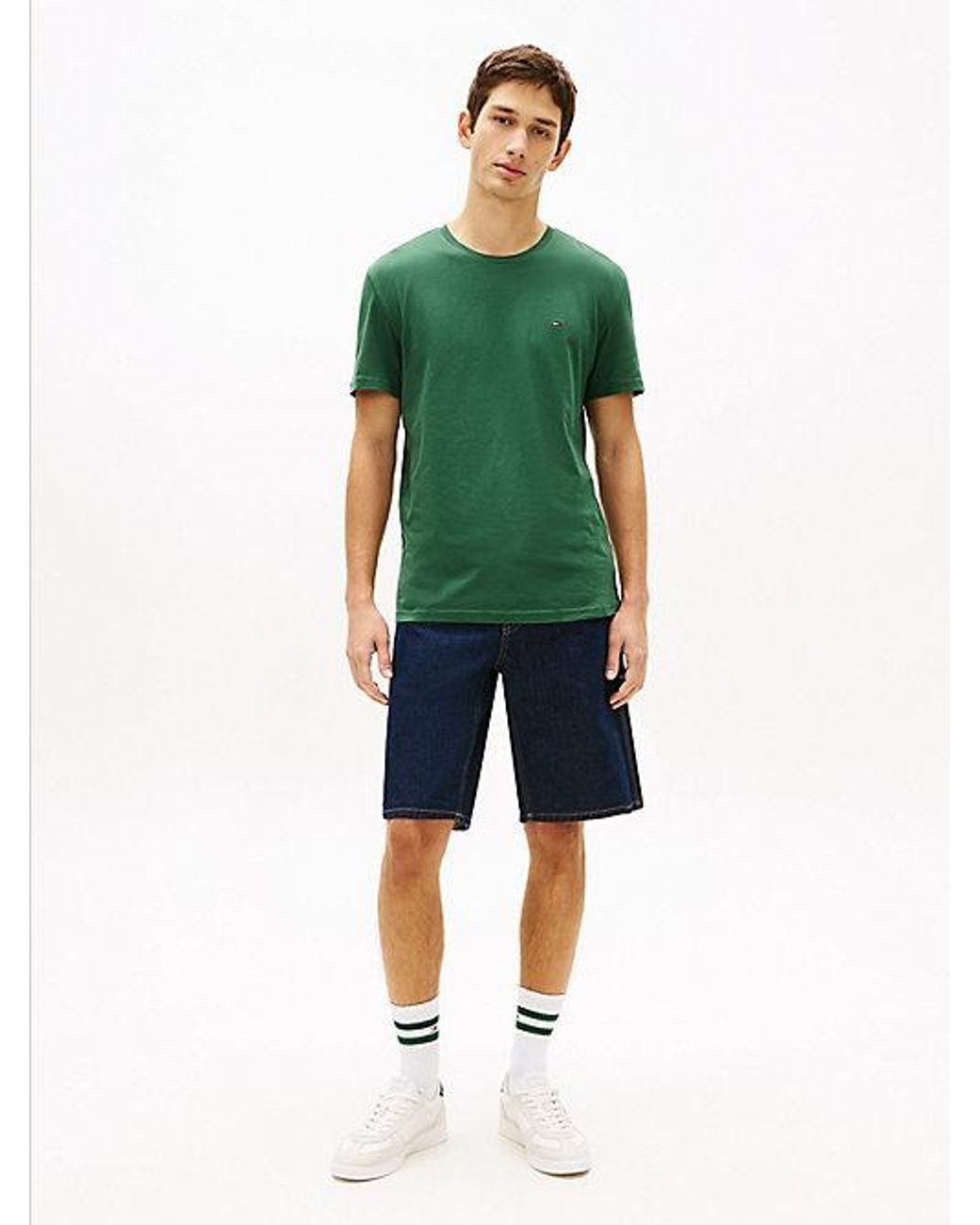 Tommy Hilfiger Green 3-Pack Tommy Flag Extra Slim T-Shirts for men