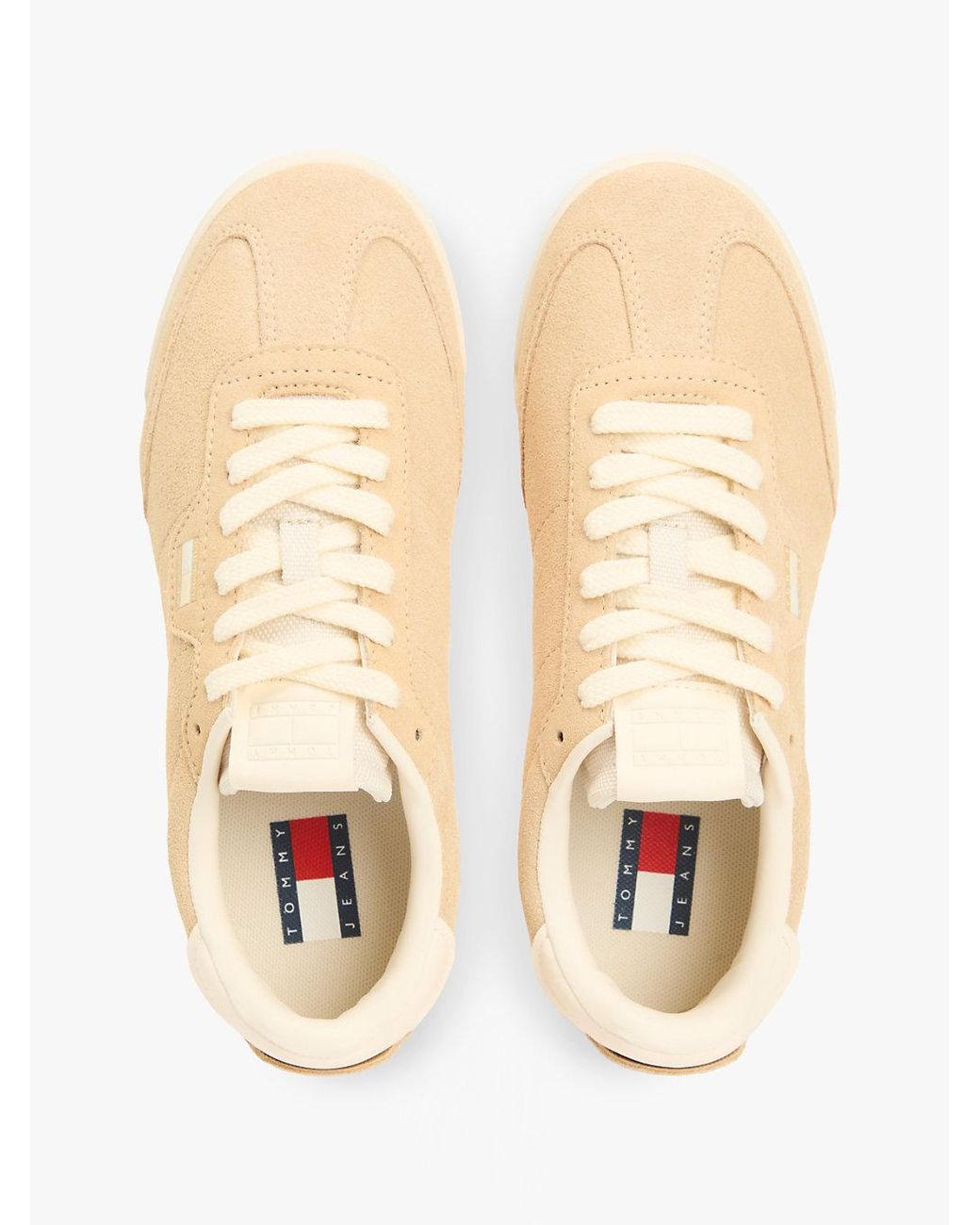 Tommy Hilfiger Natural Low Profile Suede Serrated Trainers