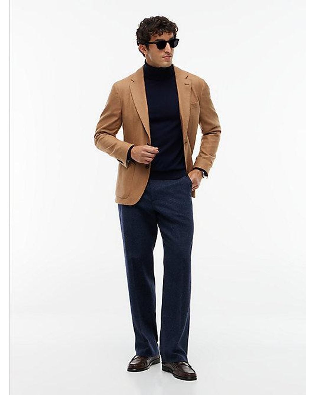 Tommy Hilfiger Blue New York Label Wool Roll Neck Jumper for men