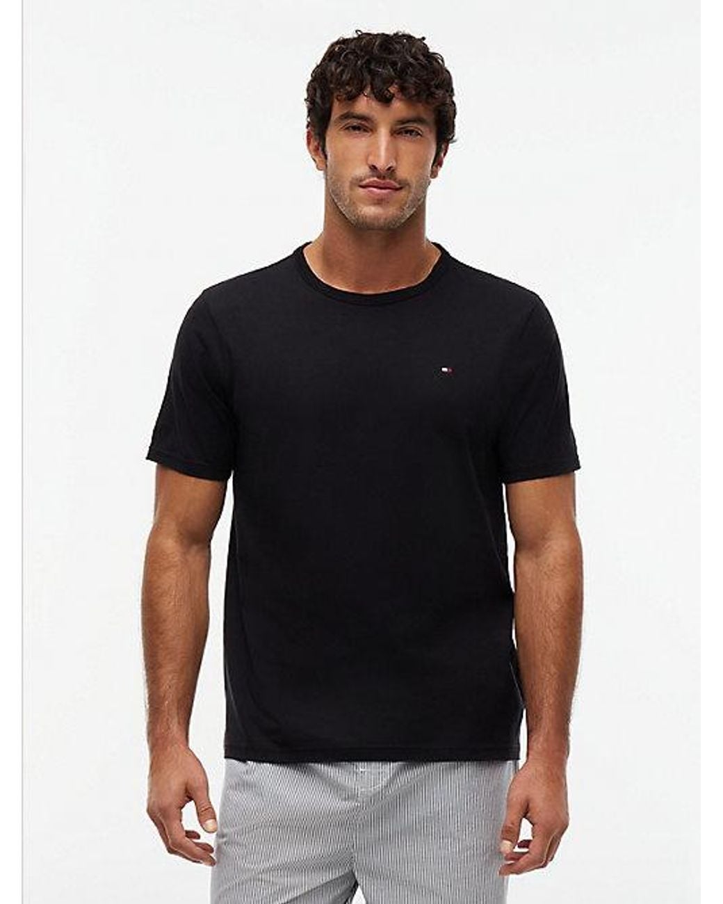 Tommy Hilfiger Blue 3 Pack Signature Jersey Lounge T-Shirts for men