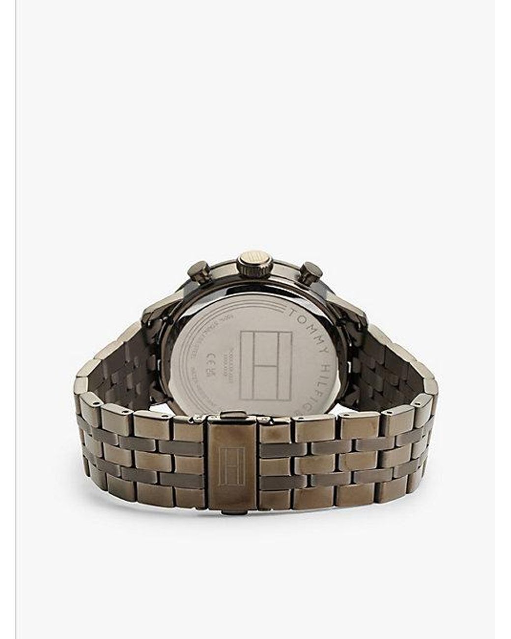 Tommy Hilfiger Gray Dial Chain-Link Chronograph Watch for men