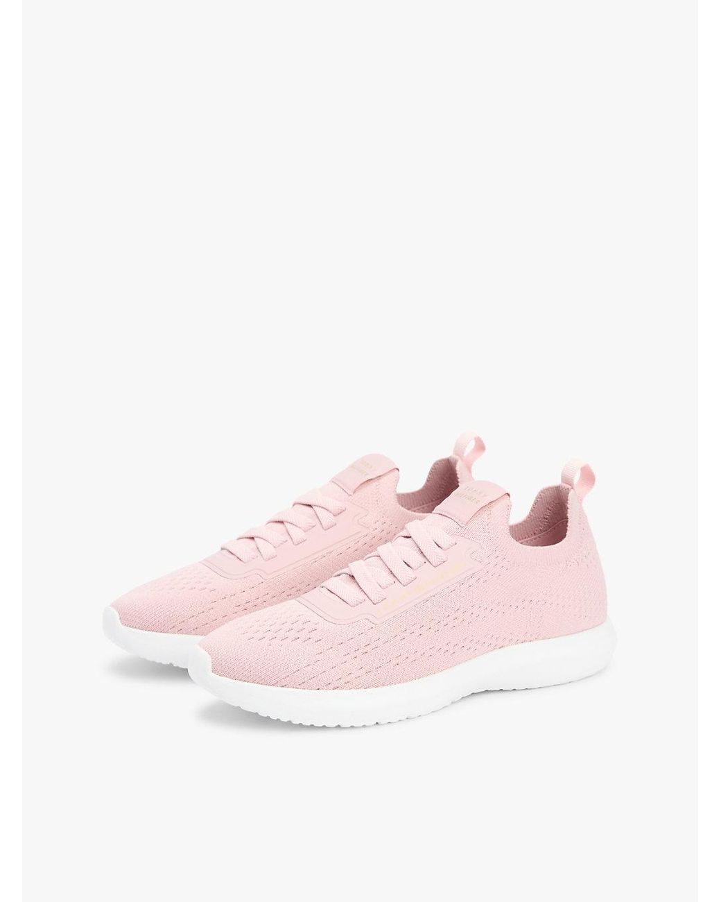 Tommy Hilfiger Pink Knit Lightweight Mono-Sock Slip-On Trainers