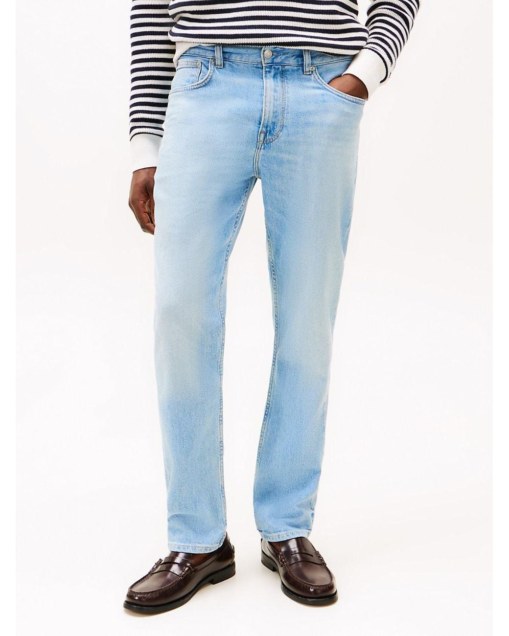 Tommy Hilfiger Red Denton Faded Slim Straight Leg Jeans for men