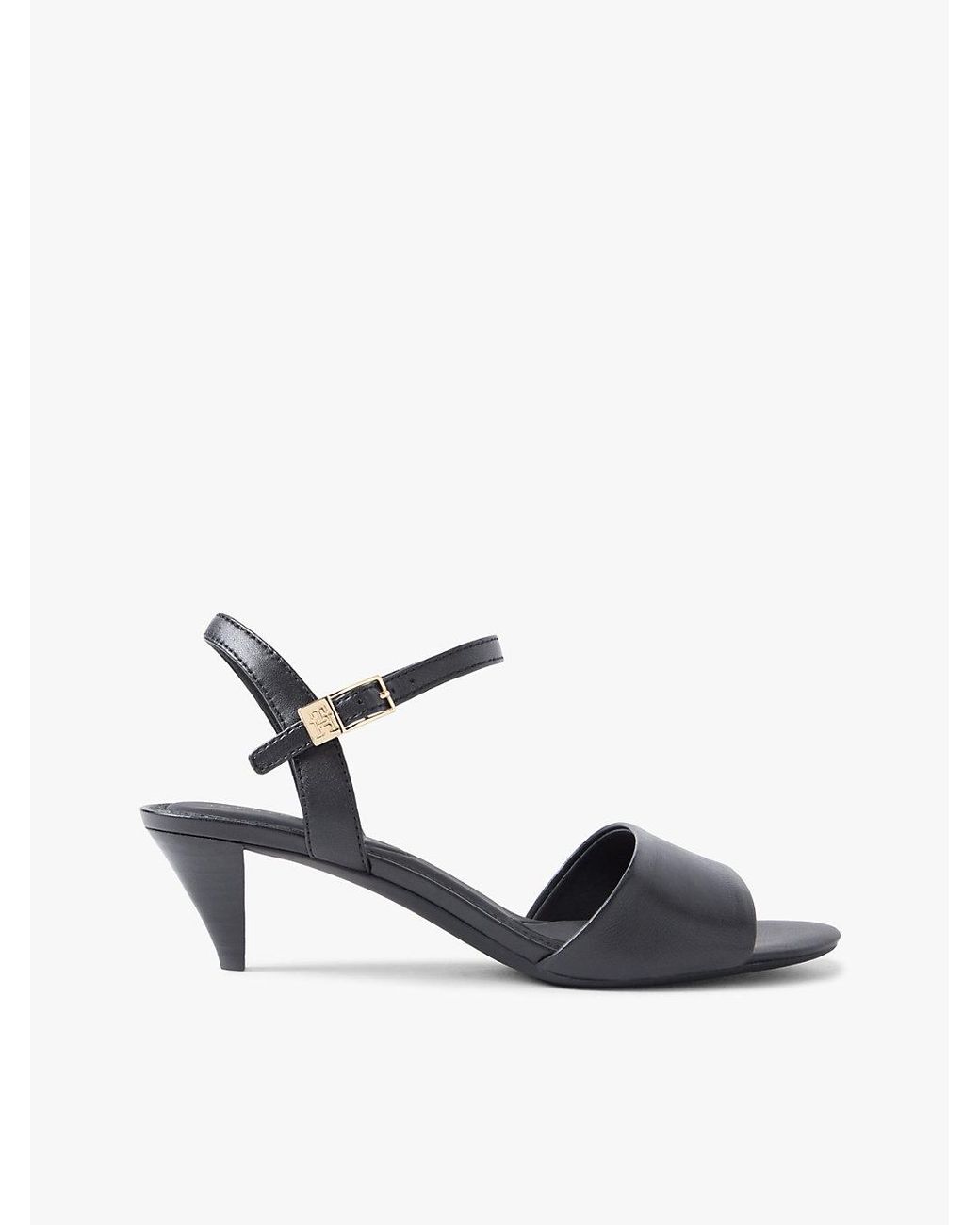 Tommy Hilfiger White Leather Open Toe Heeled Sandals