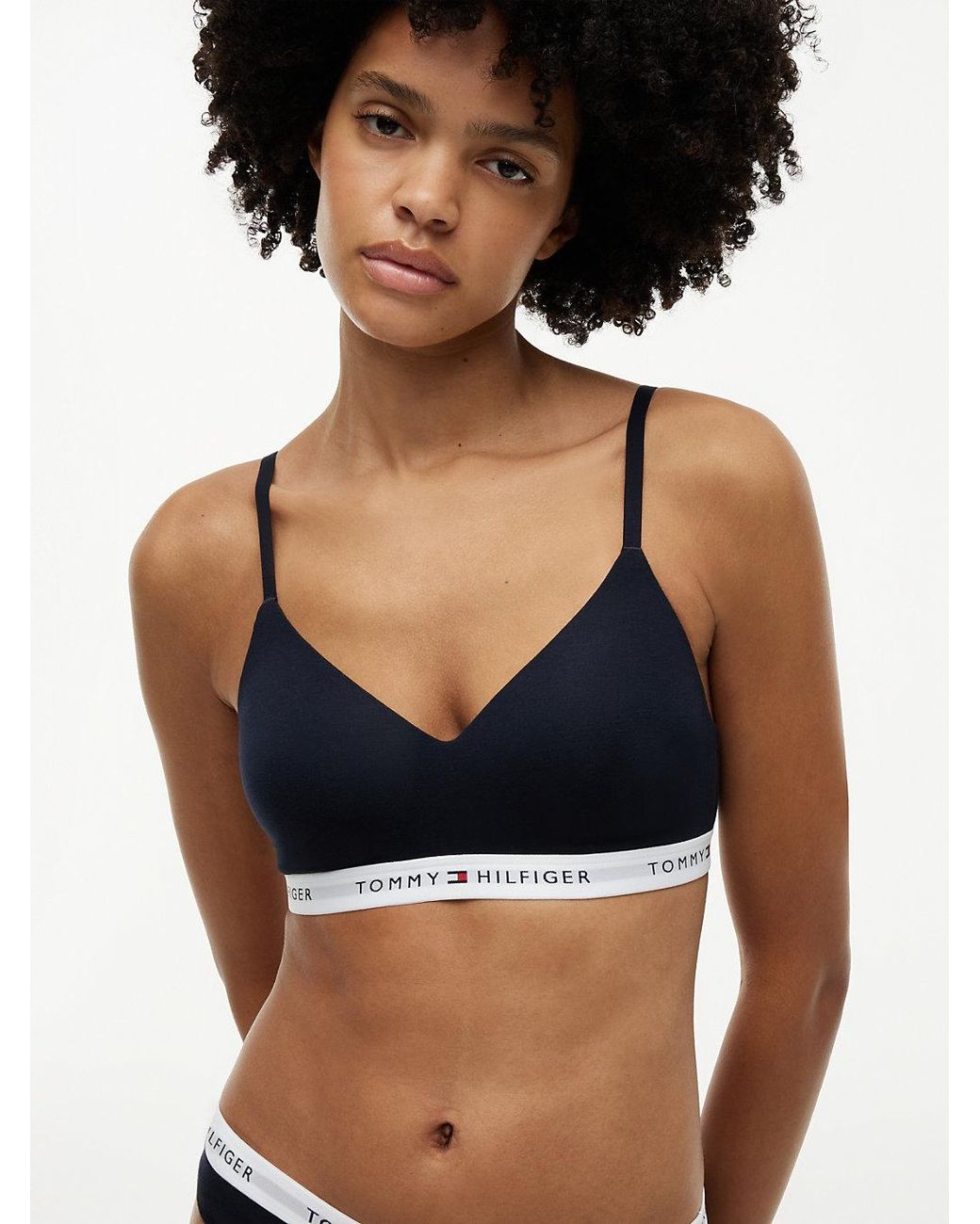 Tommy Hilfiger White Repeat Logo Underband Push-Up Bralette