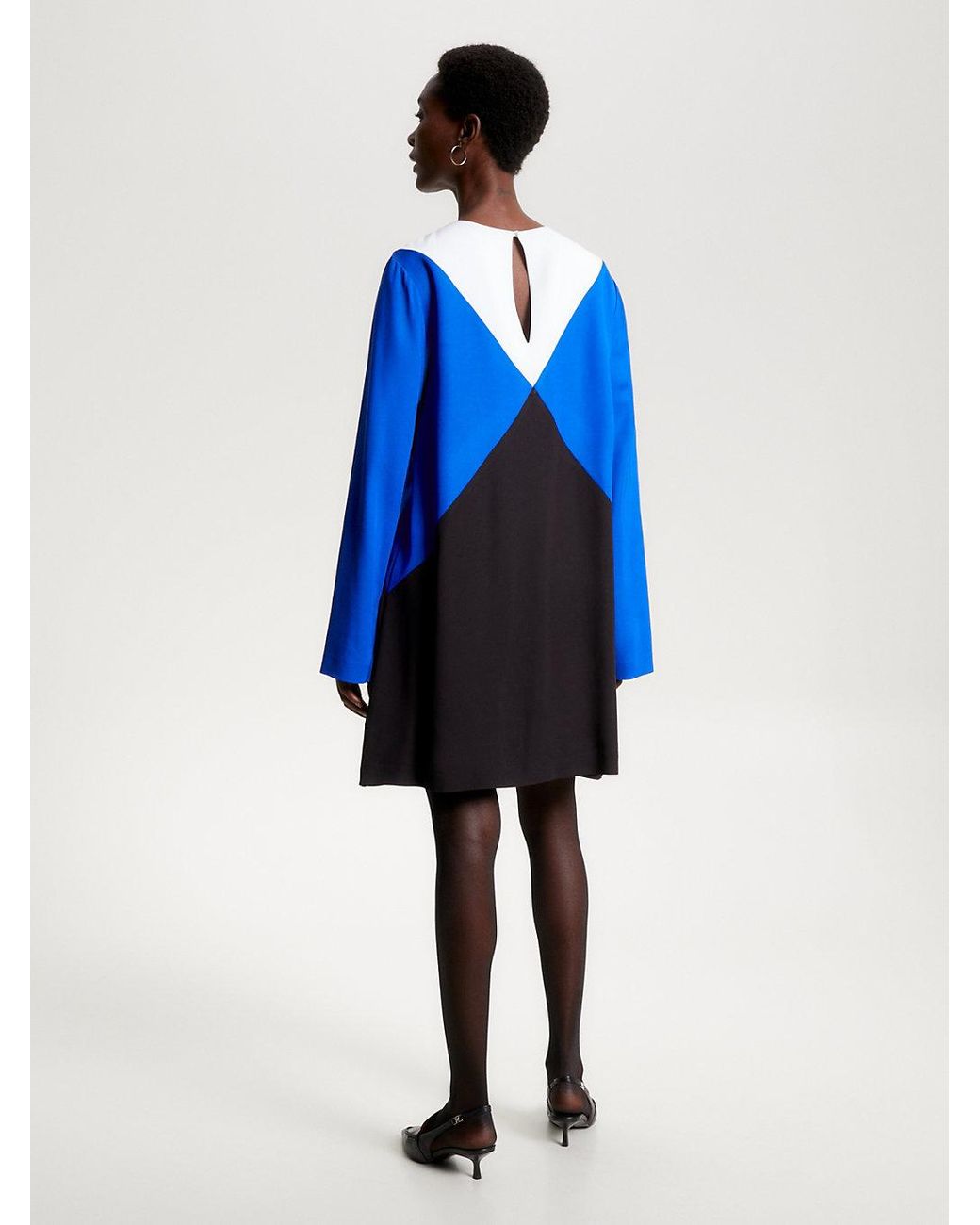 Robe moulante et évasée colour-block argyle Tommy Hilfiger en coloris Bleu  | Lyst