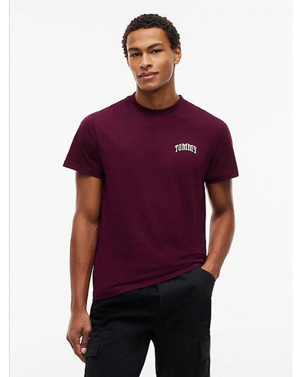 Tommy Hilfiger Purple Tommy Jeans Logo Slim Jersey T-Shirt for men