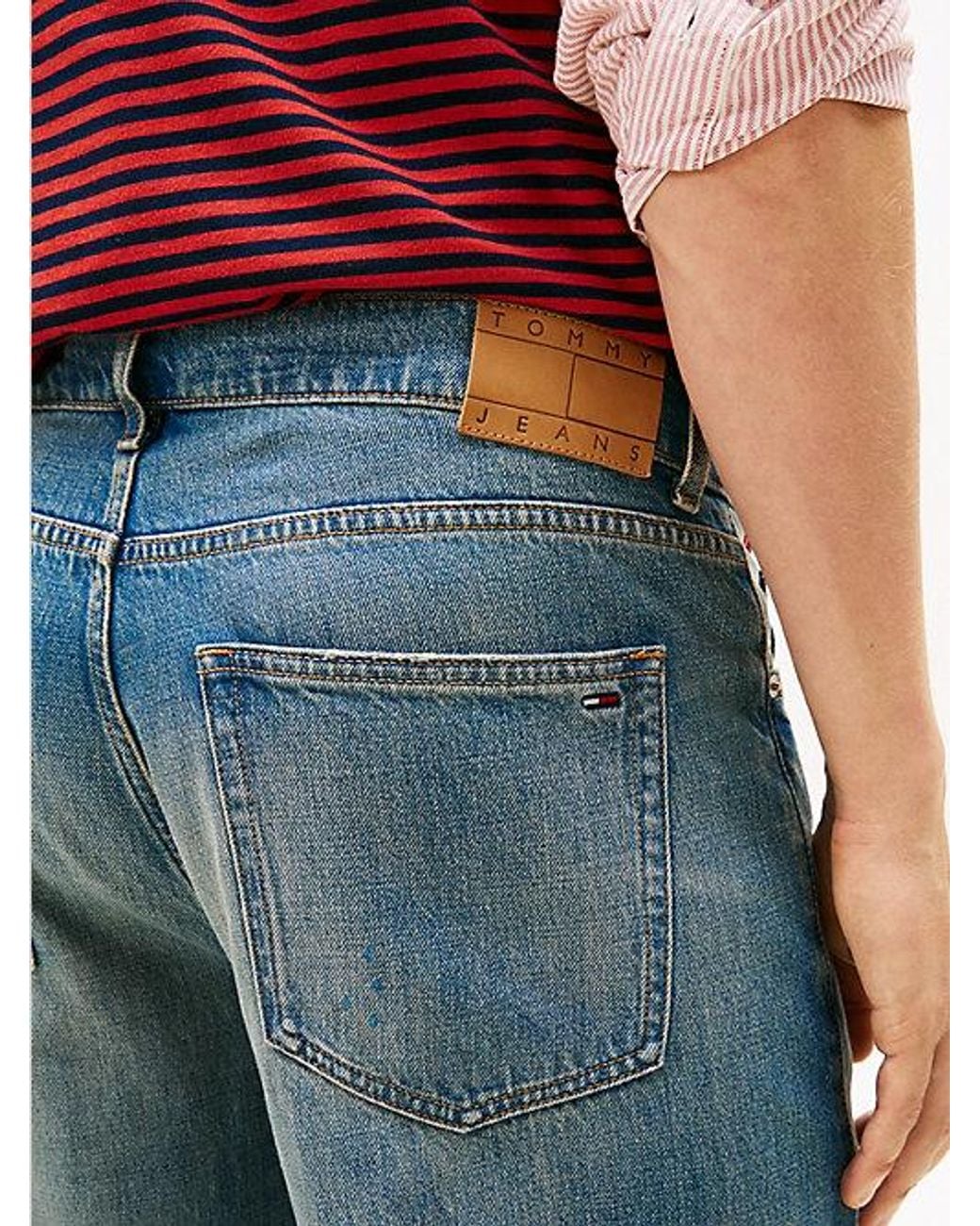 Tommy Hilfiger Blue Jaimie Faded Relaxed Straight Leg Jeans for men
