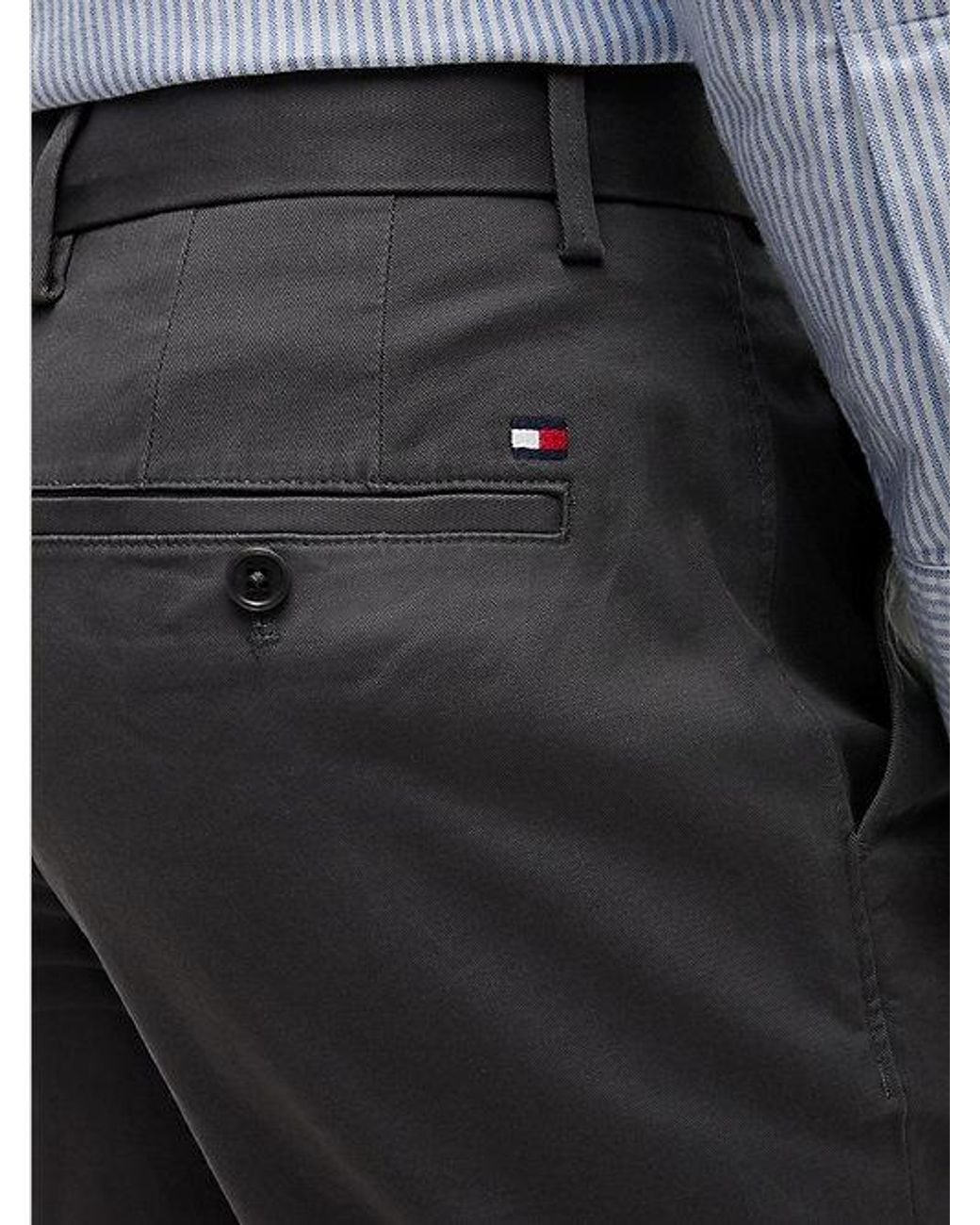 Tommy Hilfiger Gray 1985 Denton Straight Chinos for men