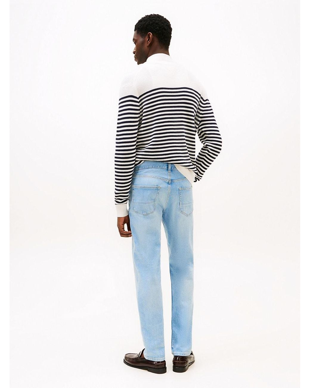 Tommy Hilfiger Red Denton Faded Slim Straight Leg Jeans for men
