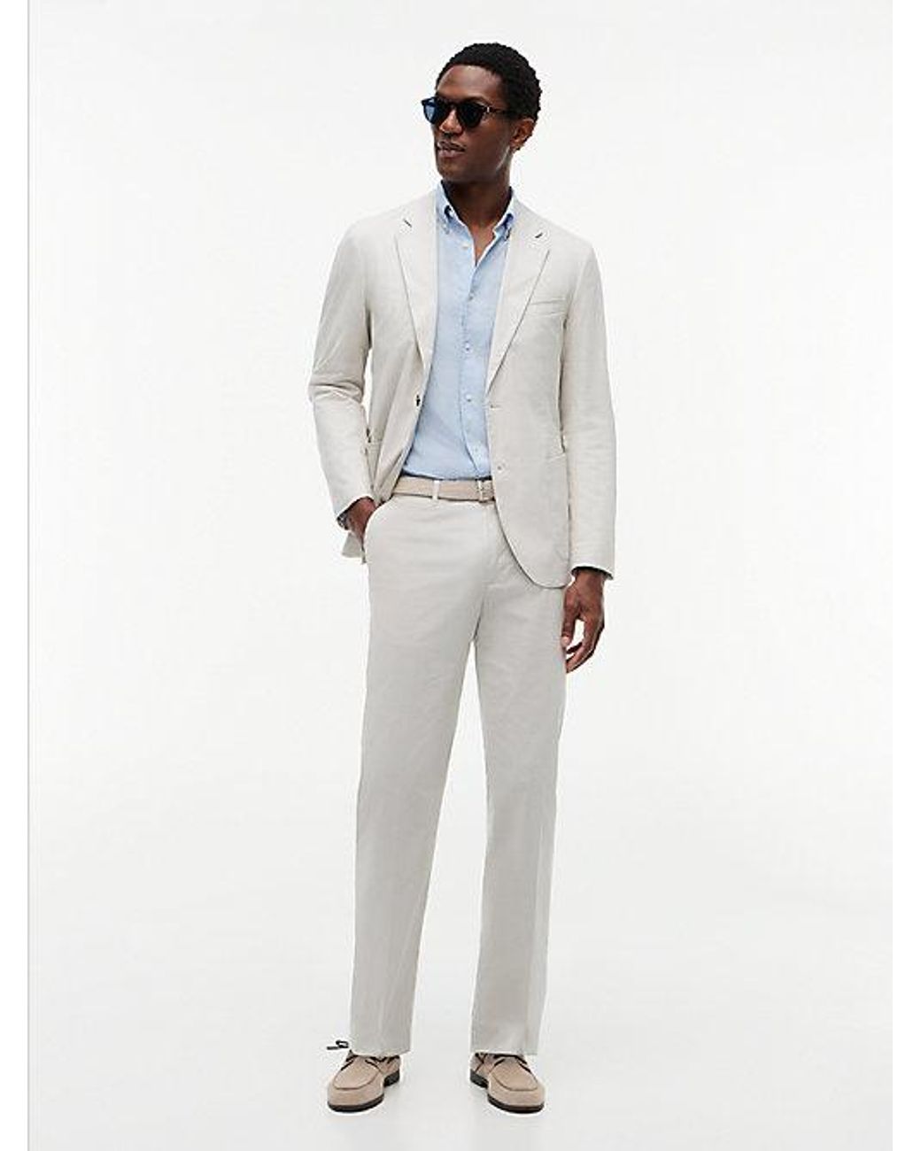 Tommy Hilfiger White New York Label Regular Dobby Trousers for men