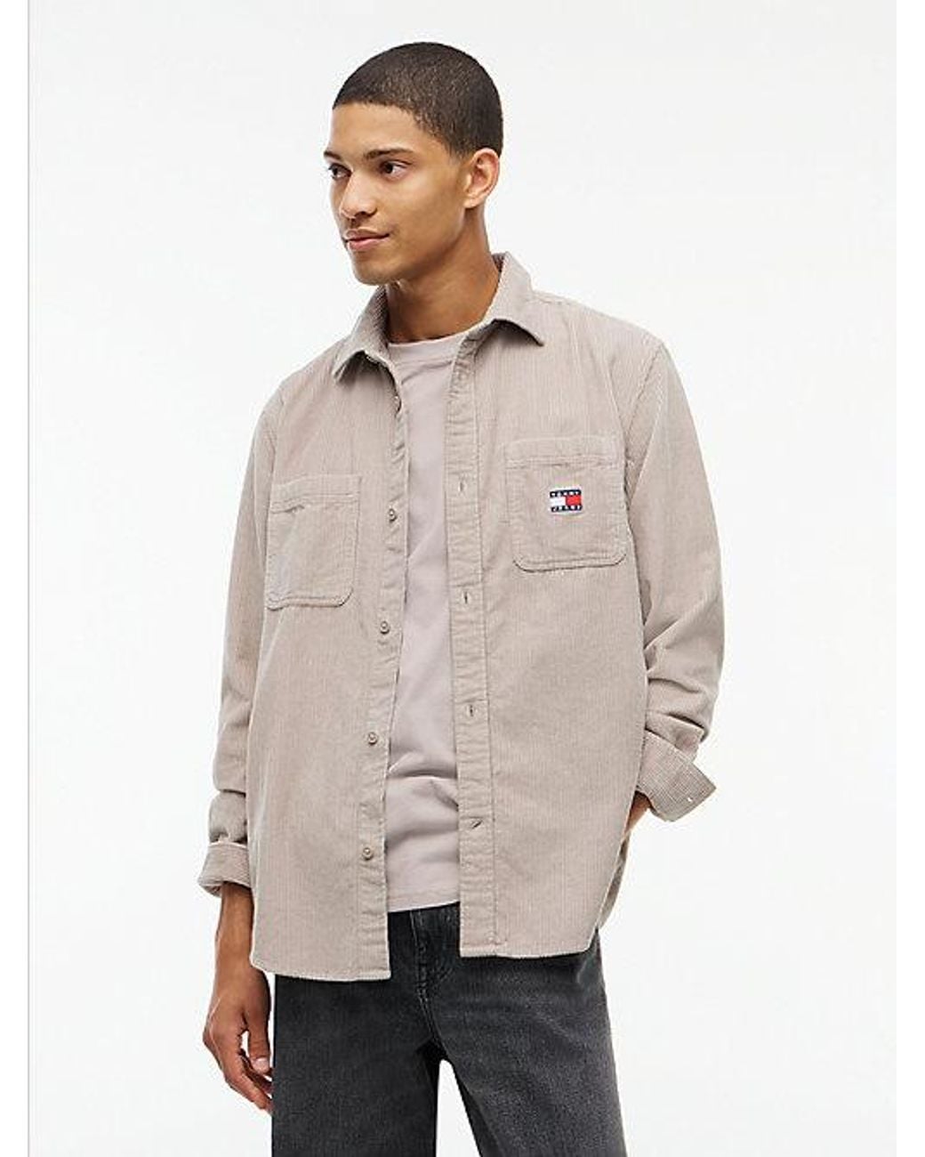 Tommy Hilfiger Natural Relaxed Fit Patch Pocket Corduroy Shirt for men