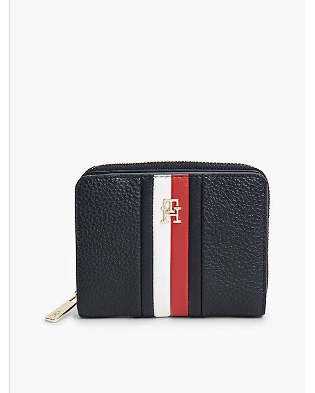 Tommy Hilfiger Blue Hilfiger Icon Global Stripe Zip Around Wallet