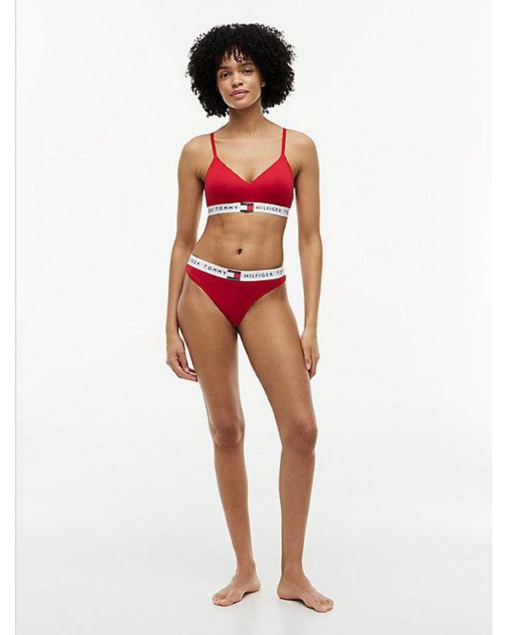 Tommy Hilfiger Red Heritage Moulded Push-up Bralette
