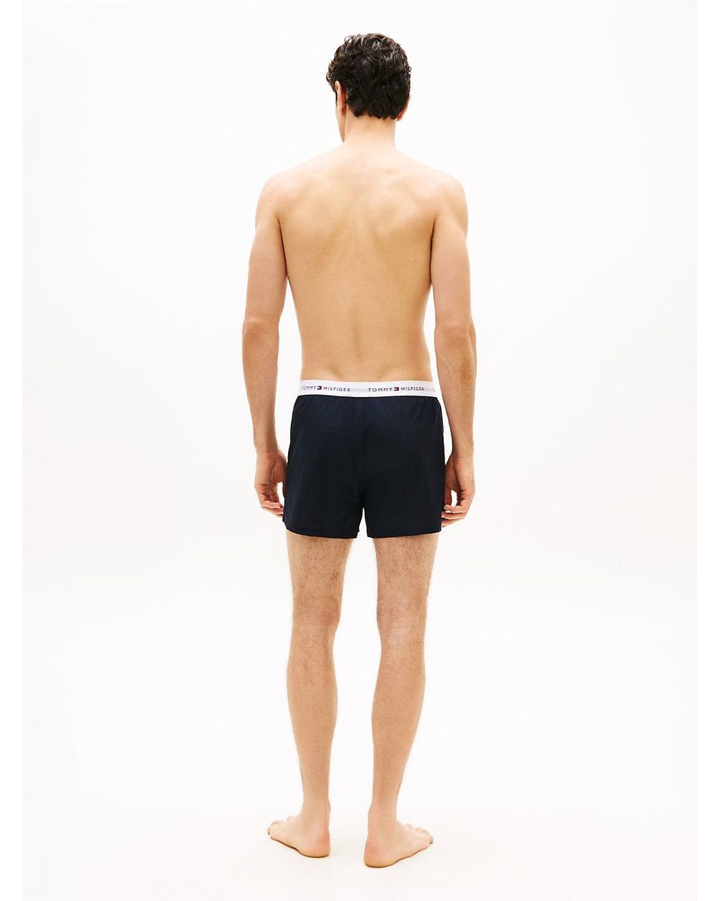 Tommy Hilfiger Blue 2-Pack Signature Logo Woven Boxer Shorts for men