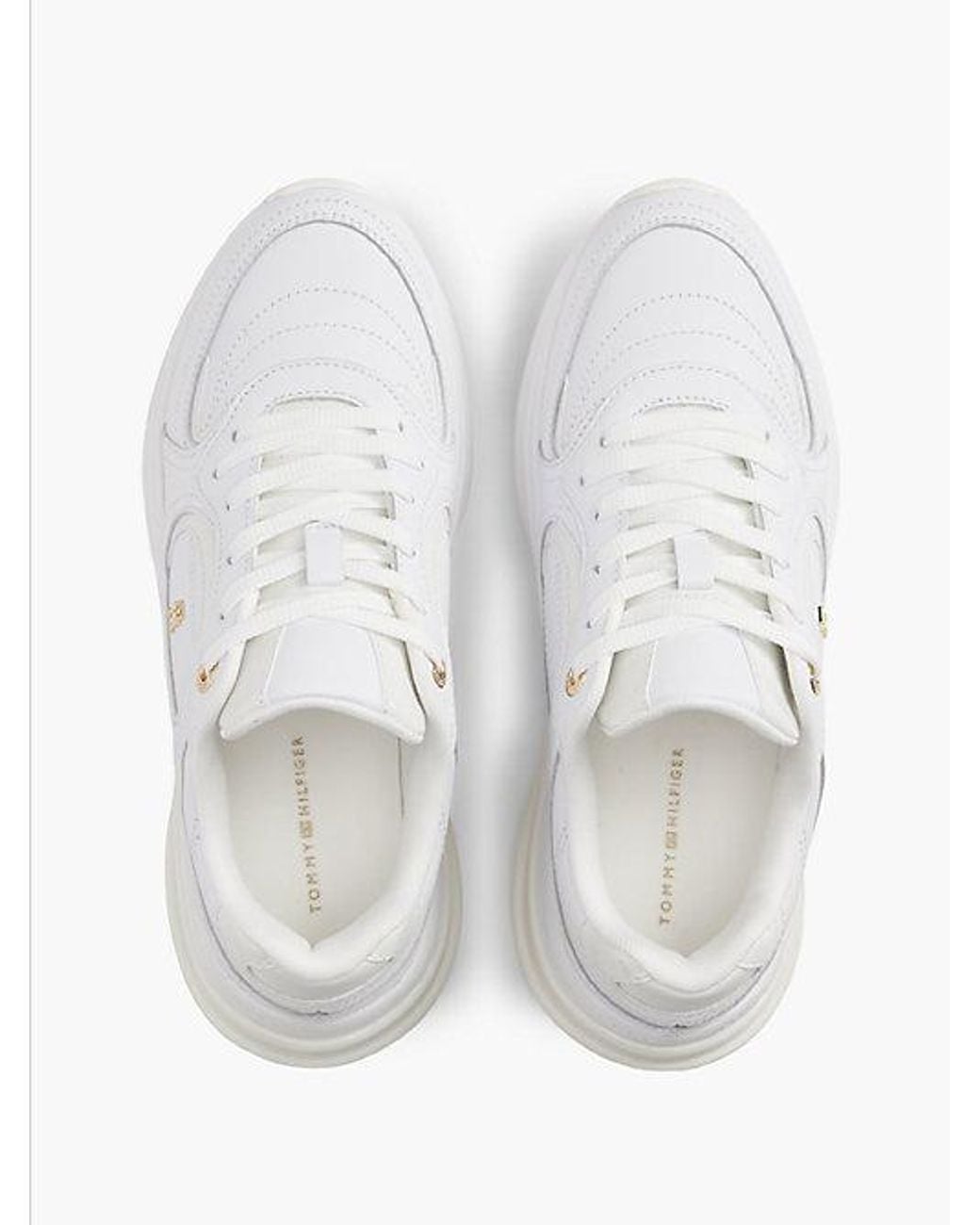 Tommy Hilfiger White Th Monogram Leather Chunky Trainers