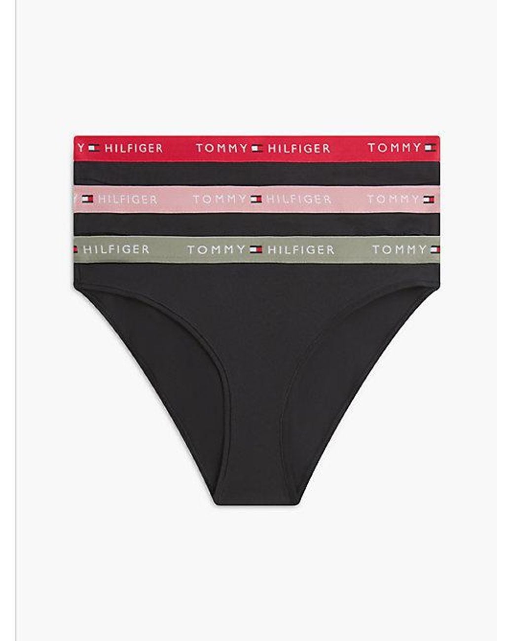 Tommy Hilfiger Multicolor 3 Pack Essential Logo Contrast Waistband Briefs