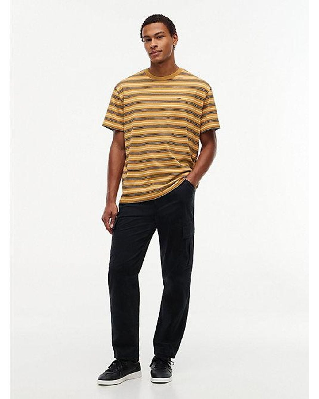 Tommy Hilfiger Black Tommy Jeans Sonny Tapered Cargo Joggers for men