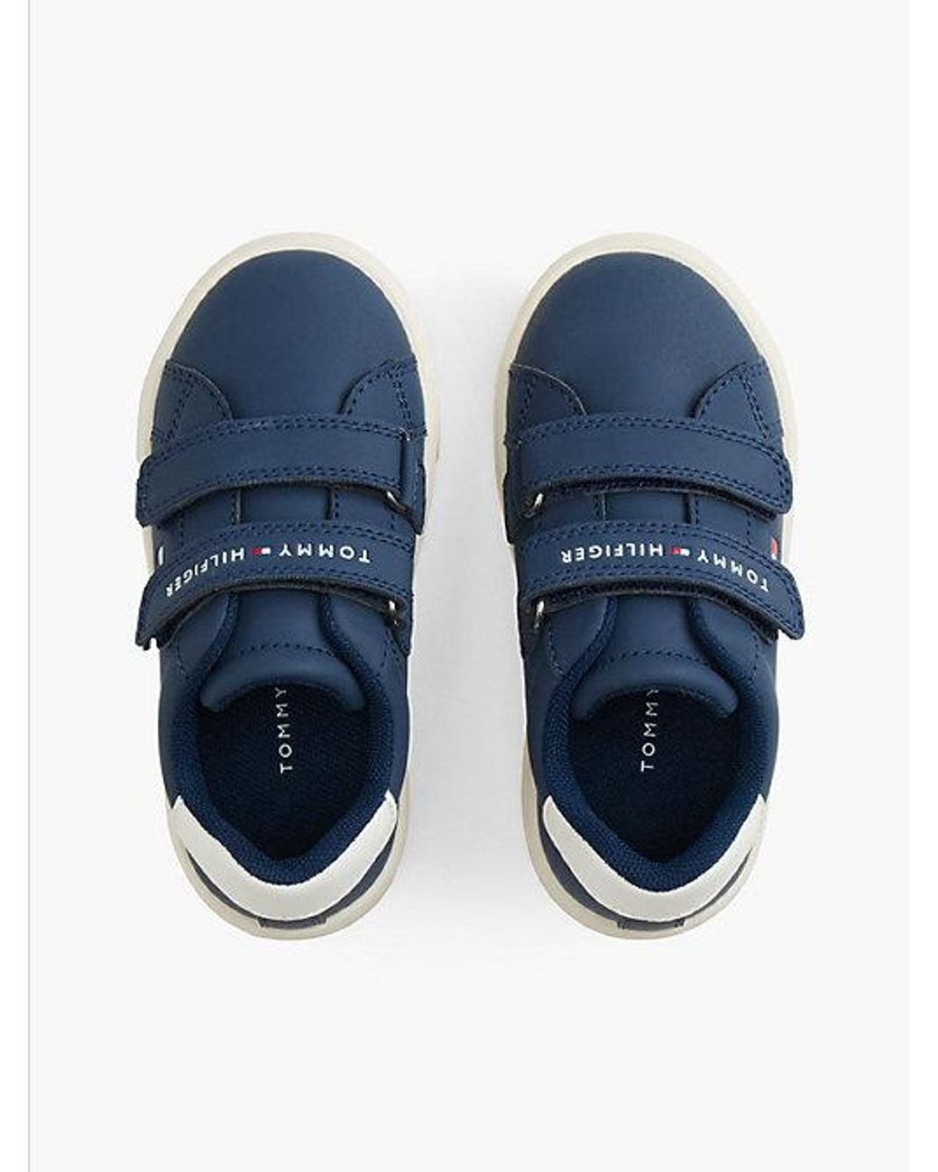 Tommy Hilfiger Blue Logo Hook And Loop Trainers