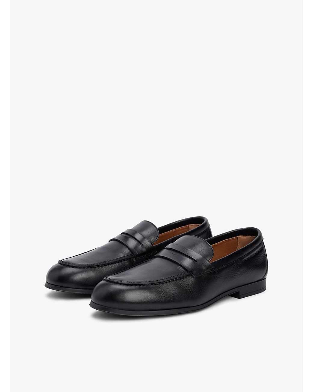 Tommy Hilfiger White Leather Flexible Loafers for men