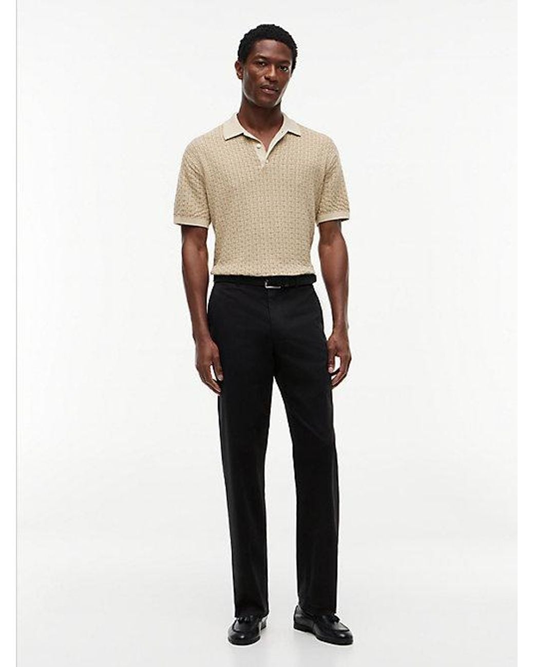 Tommy Hilfiger Black 1985 Dover Regular Straight Leg Chinos for men