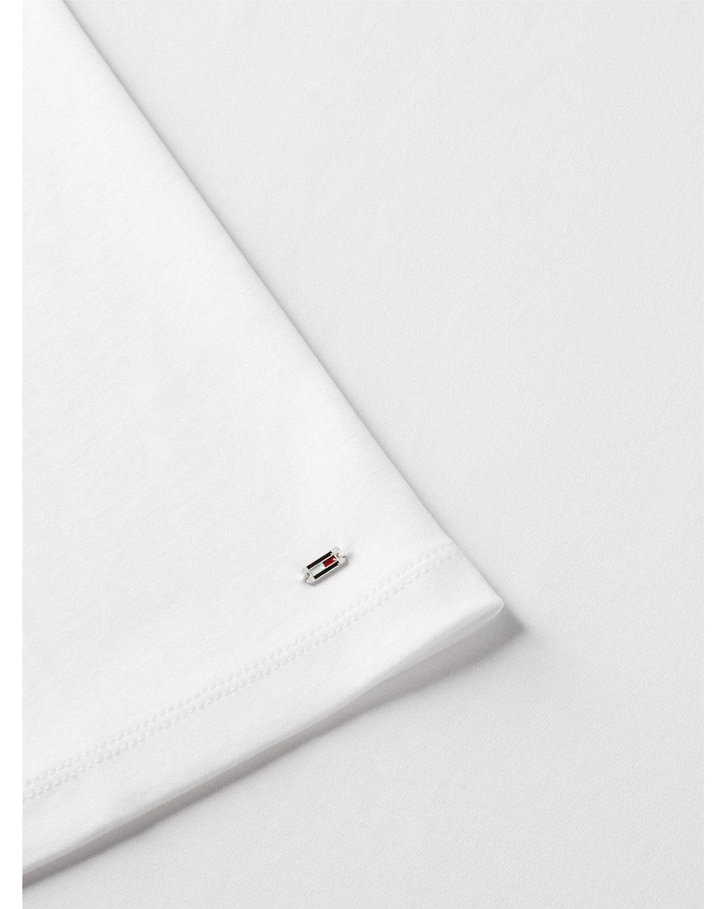 Tommy Hilfiger White Knot Interlock Knit Midi Dress