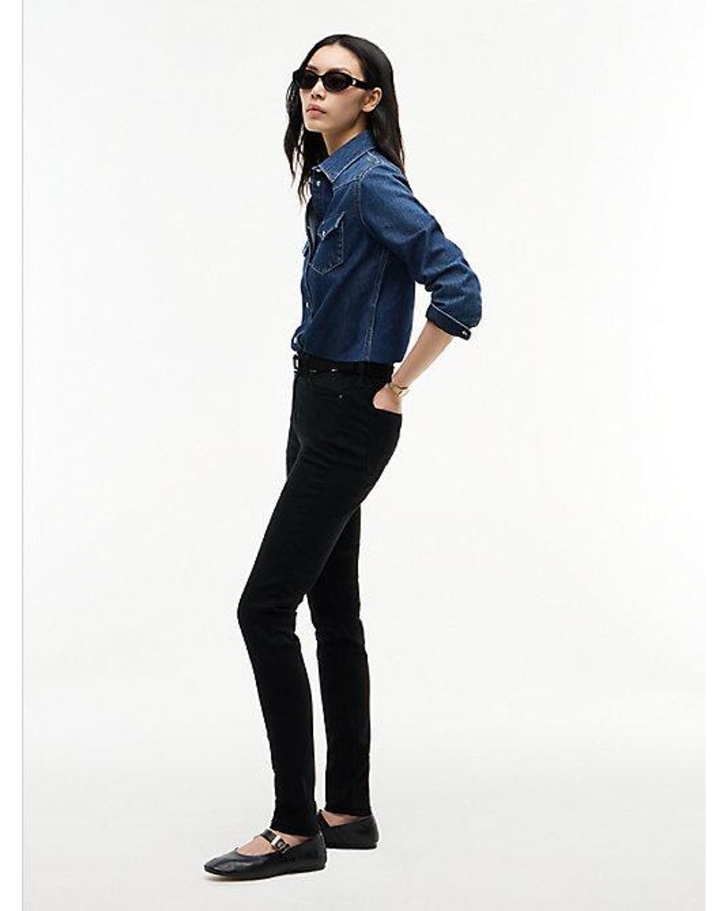 Tommy Hilfiger Black Nora Mid Rise Skinny Jeans