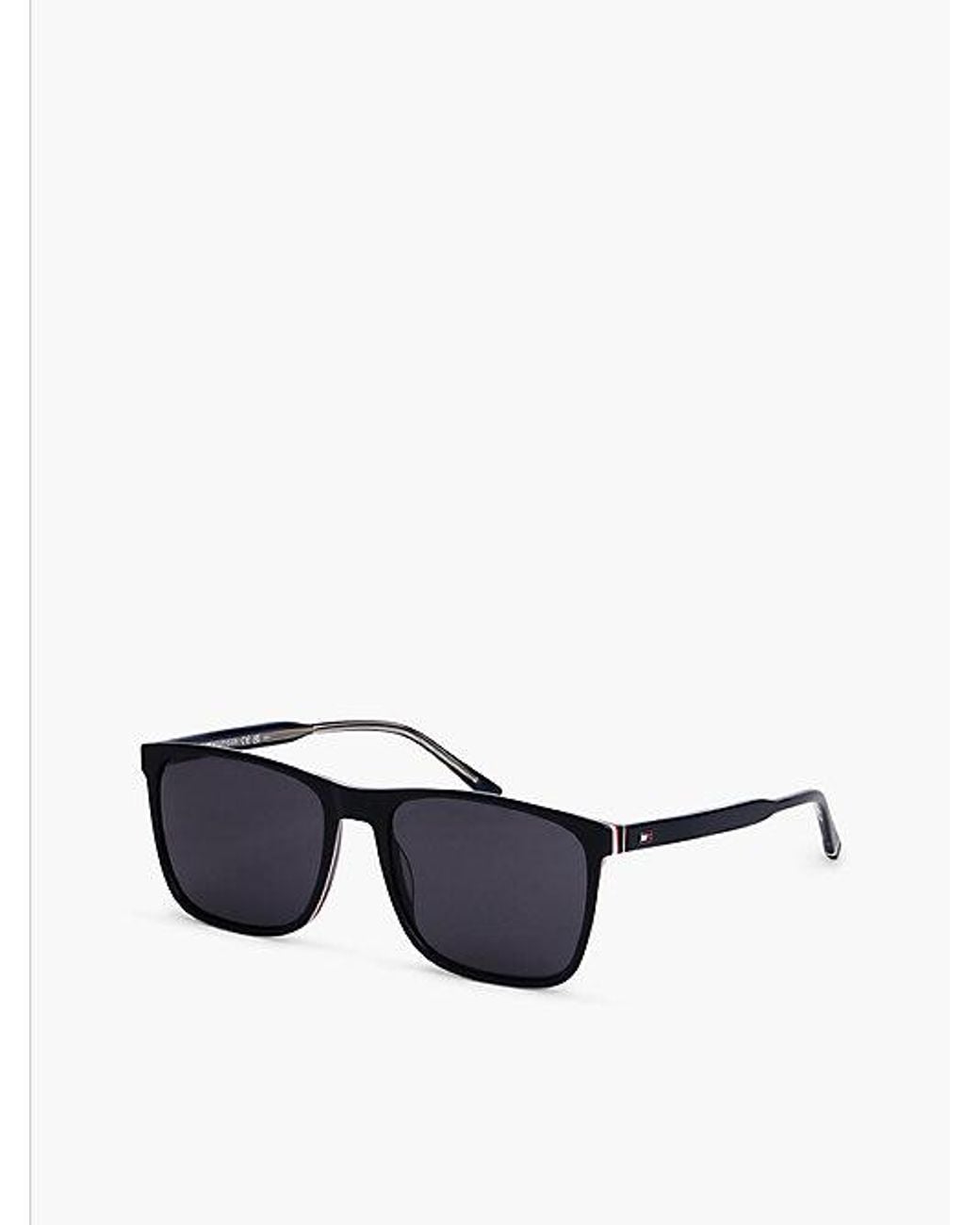 Tommy Hilfiger White Global Stripe Rectangular Sunglasses for men