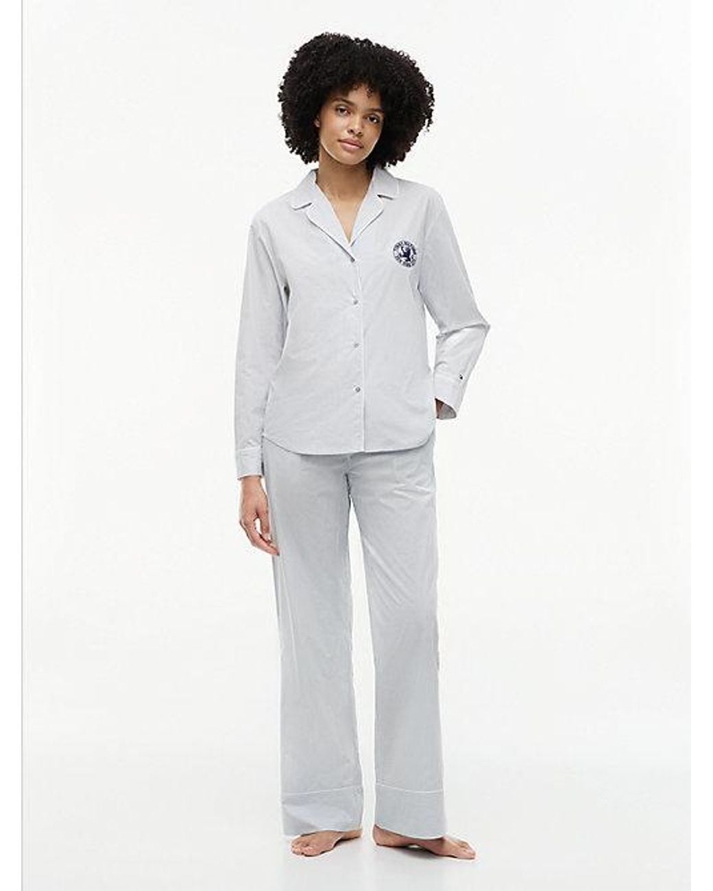Tommy Hilfiger White Essential Poplin Pyjama Bottoms